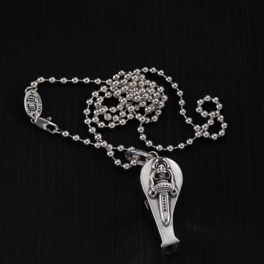 Chrome Heart Dagger Whistle Silver Necklace